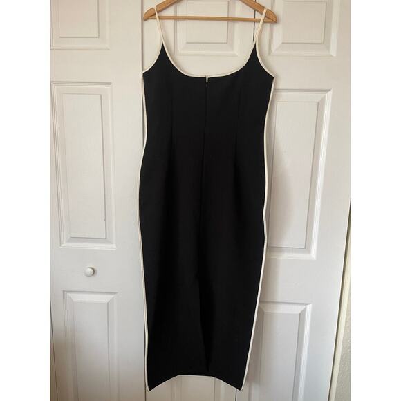 NWT Paris Georgia Black Heart Midi Dress with Cream Trim • Size XL - Picture 3 of 9